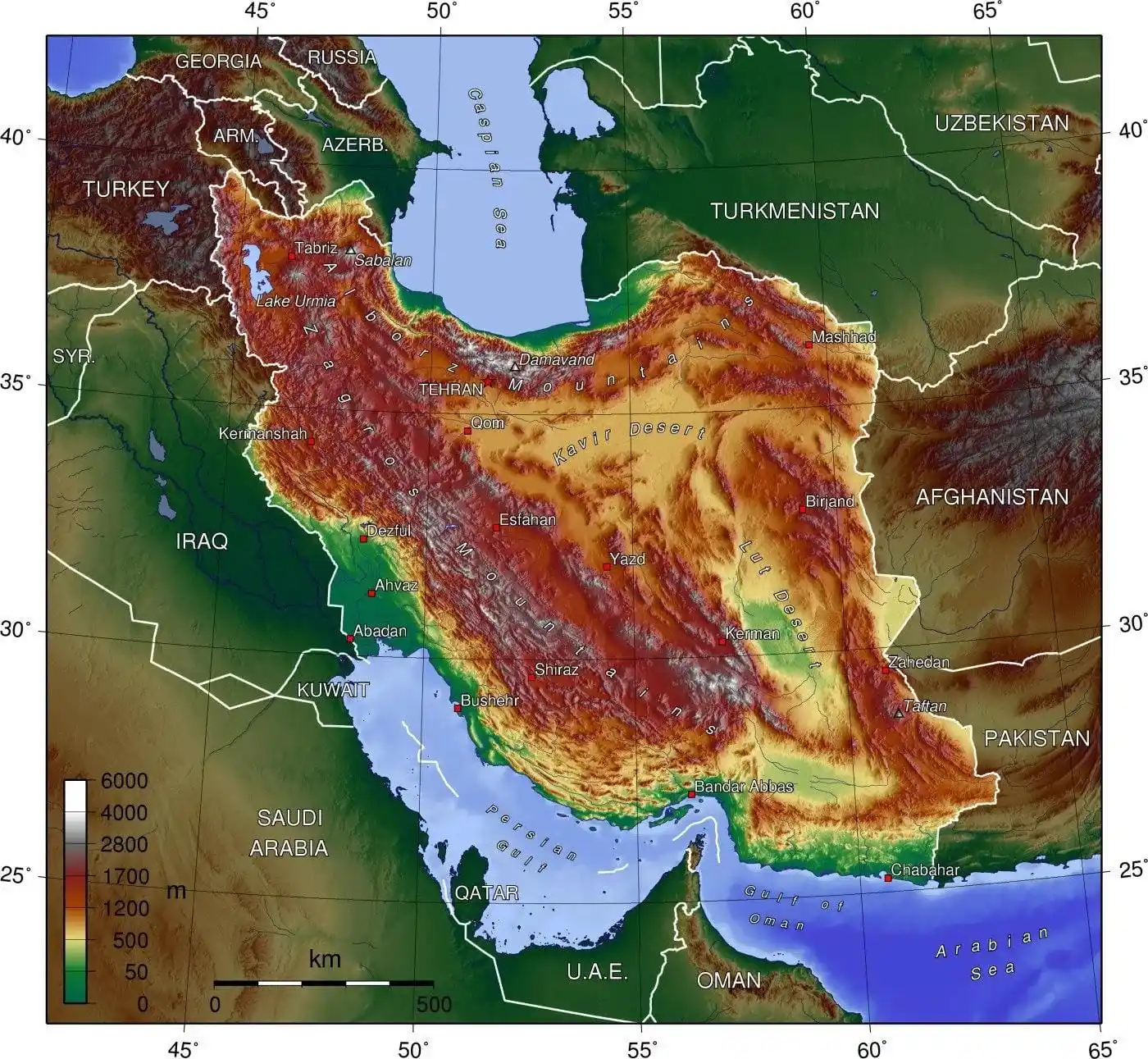 Image from مِنَصَةُ الْعِلْم — Minasa-tul-ʿilm: Iran Topography Map: A Mountainous Fortress Context:👇 - *It's laug...