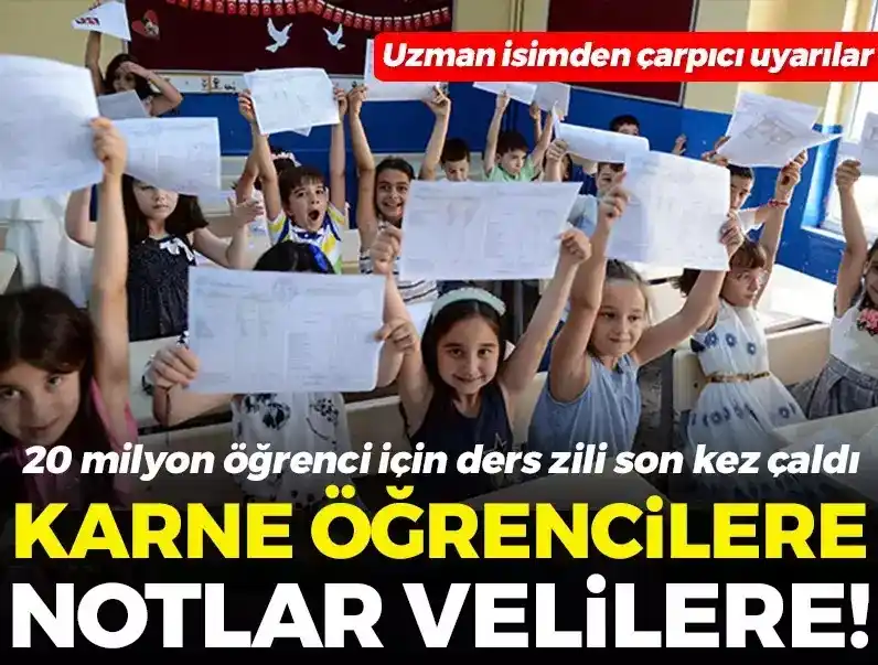 Image from posta.com.tr: KARNE ÖĞRENCİLERE, NOTLAR VELİLERE! 📌 Uzman isimden çarpıcı uyarılar...