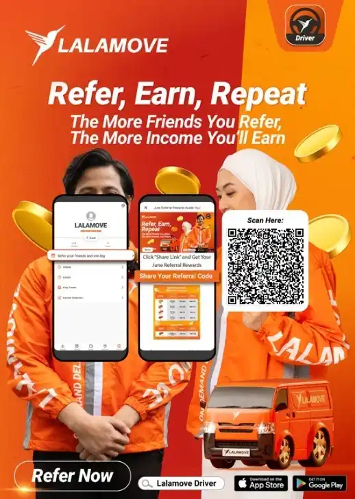 Image from Lalamove Driver Malaysia: *Kongsi Kod Rujukan Anda Sekarang!*     🚀 Tebus ganjaran rujukan anda...