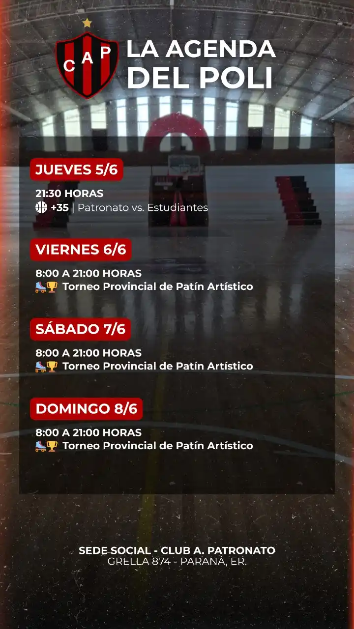 Image from Club Atlético Patronato: 📌 La actividad de las disciplinas en el polideportivo de calle Grella...