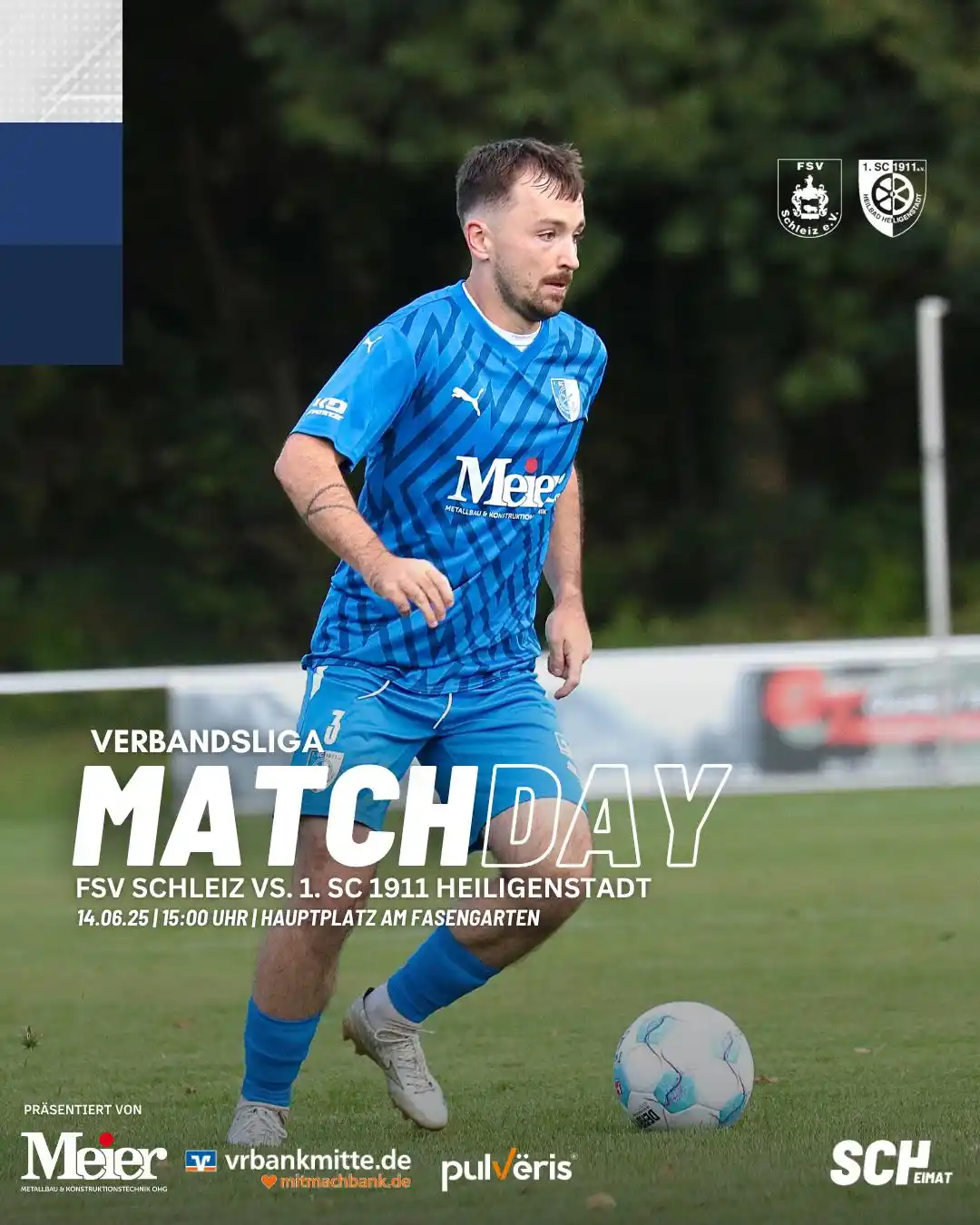 Image from 1. SC 1911 Heiligenstadt News: MATCHDAY AM SAMSTAG! 😍  Auswärtsspiel!  💙🤍   VERBANDSLIGA ⏰ 15:00 U...