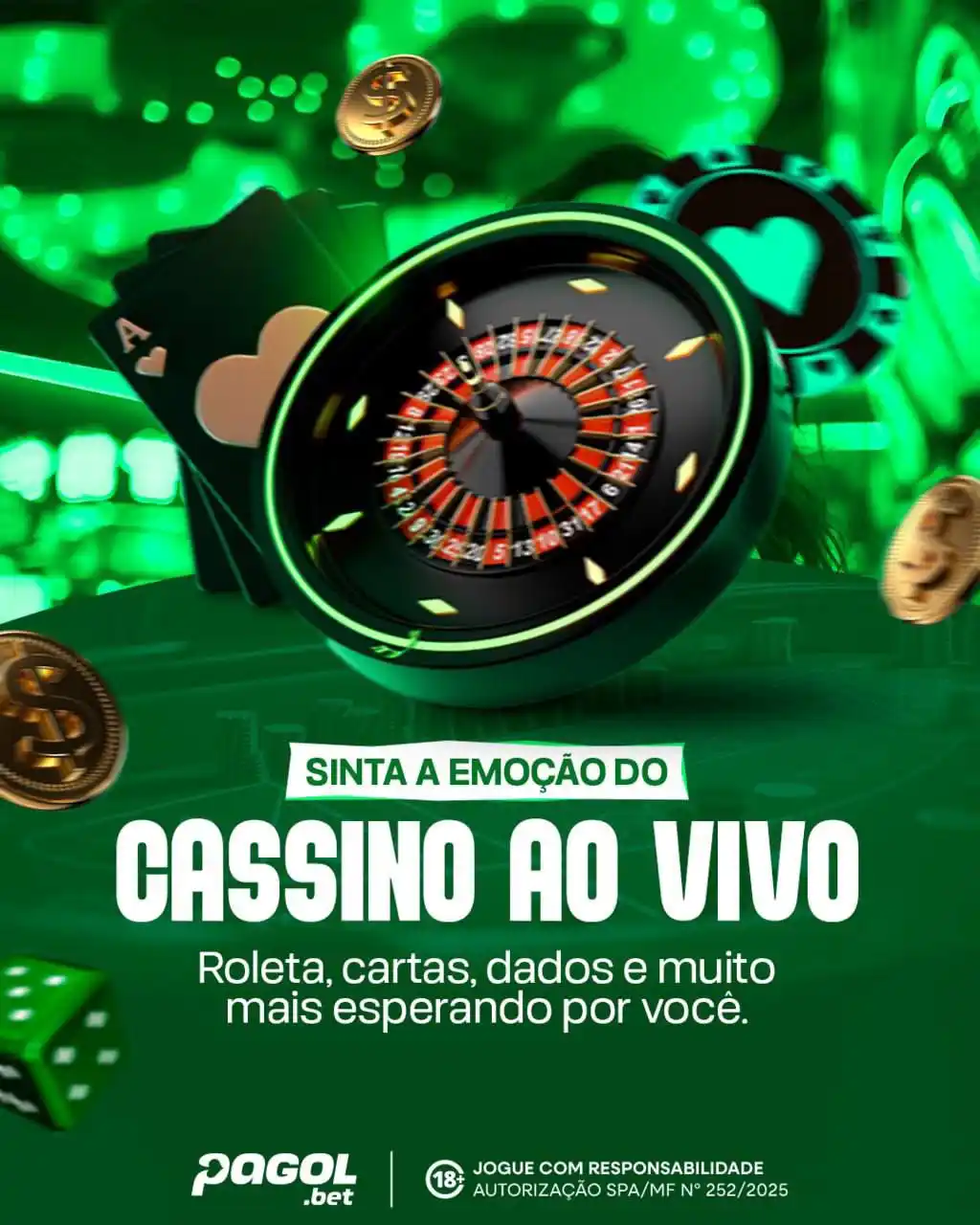 Image from Pagol | Oficial: Roleta, cartas e aquela emoção que só o cassino entrega. 🎯🎰  Tá tudo...