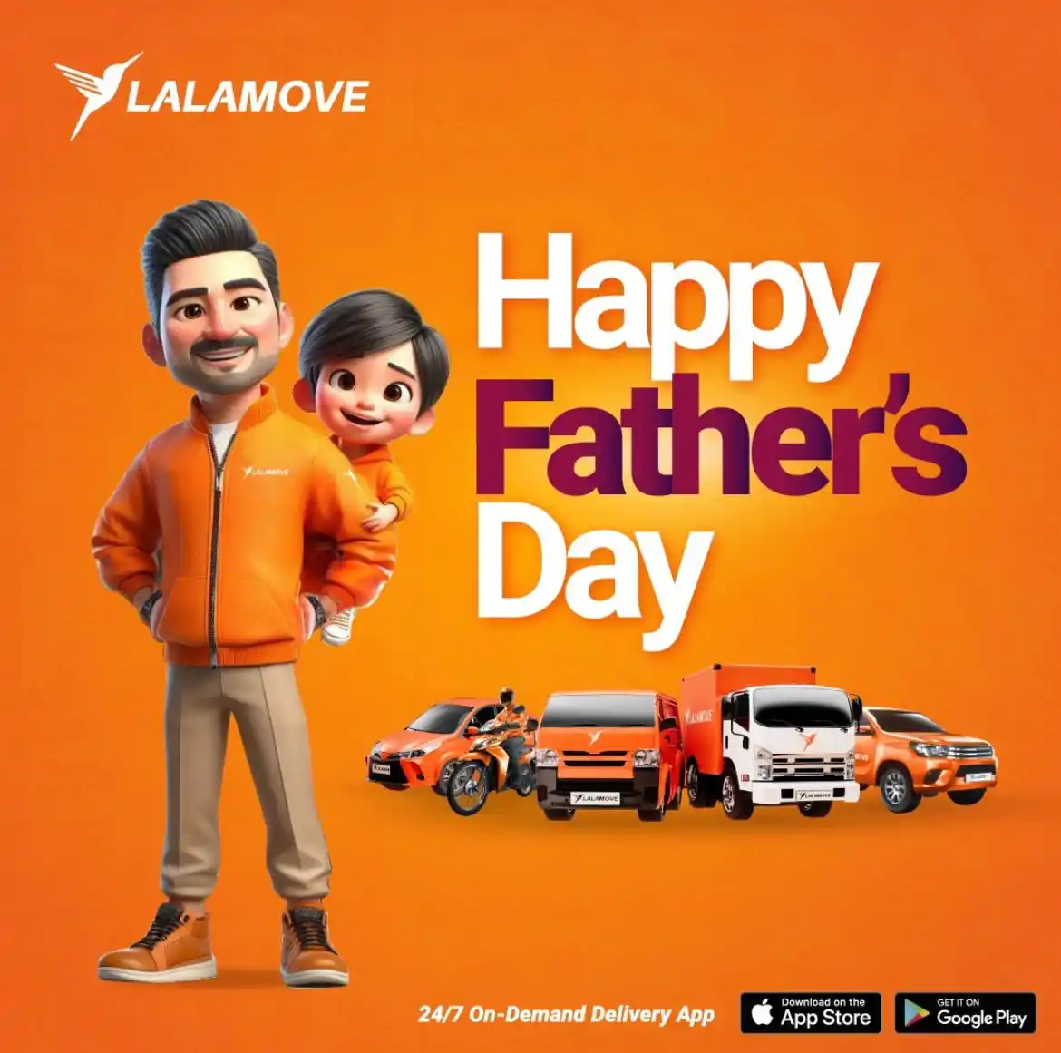 Image from Lalamove Driver Malaysia: *Selamat Hari Bapa*  Kepada semua rakan pemandu Lalamove yang bergelar...