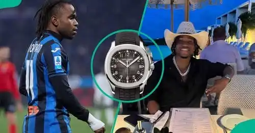 Image from Legit.ng Sports News: *Soft Life: Ademola Lookman Rocks ₦40M Patek Philippe While Holidaying...