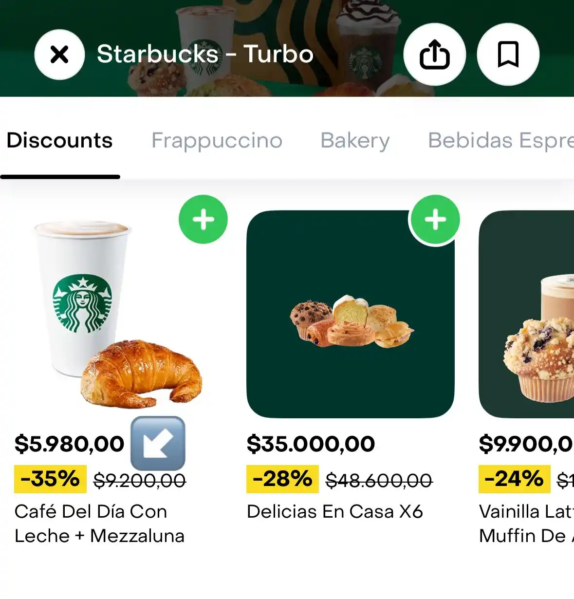 Image from Rappi - Promos y Cupones 🤑: Starbucks Turbo por $6mil !!!✨✨✨ 🔗 https://rappi.onelink.me/23738365...