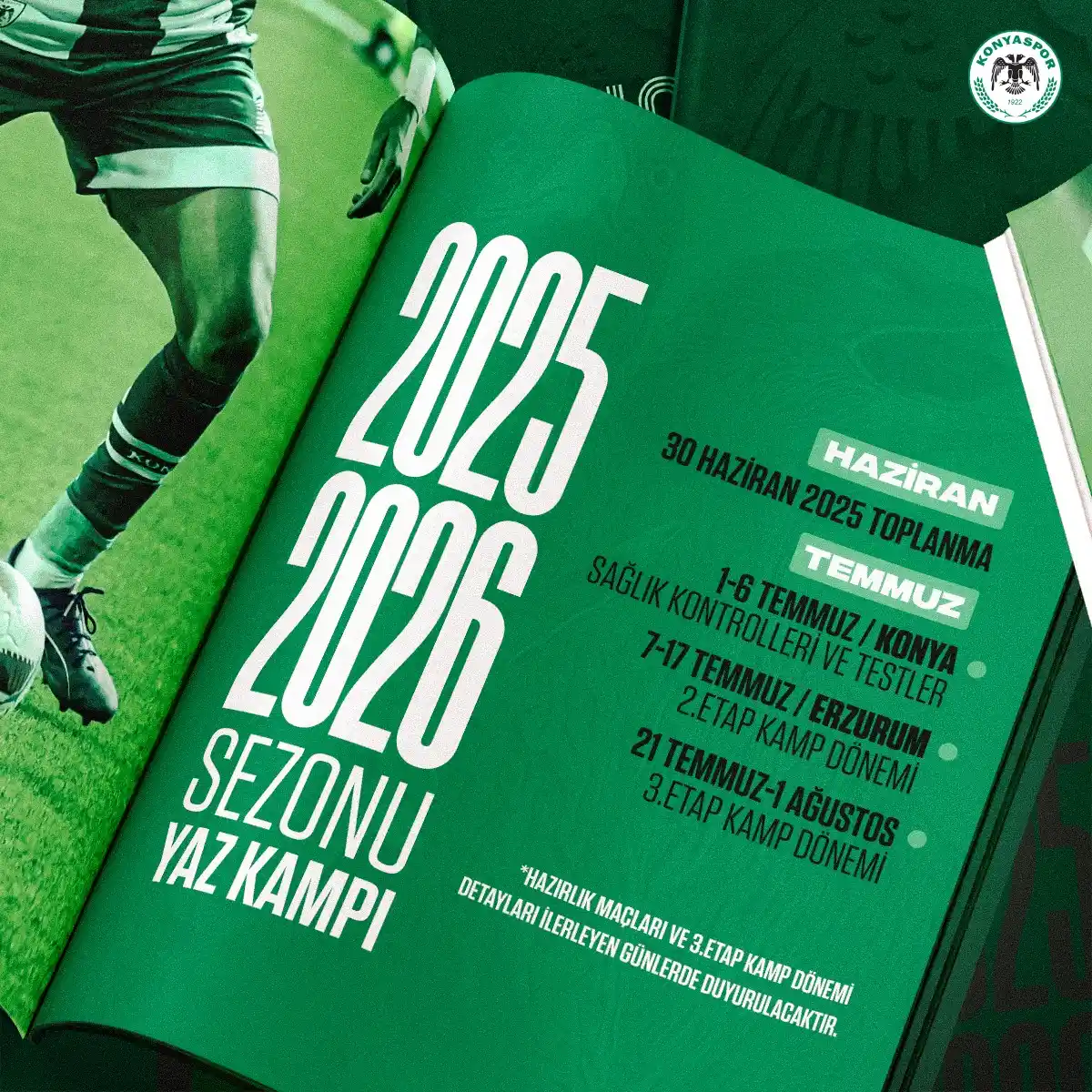 Image from Konyaspor: 🗣️ Süper Lig 2025-26 sezonu öncesi yapacağımız hazırlık kamplarımızın...