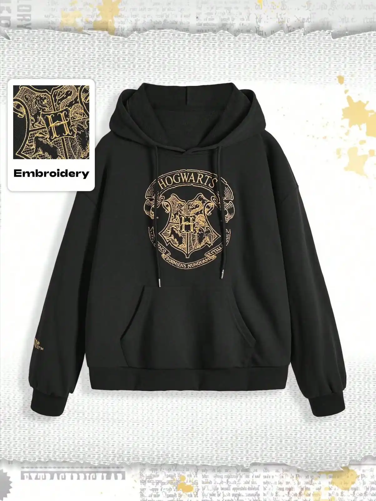 Image from miau promos. 💗🎀: *🛍️ 30% OFF!* Shein ROMWE X Harry Potter - moletom com capuz.✨ De:...