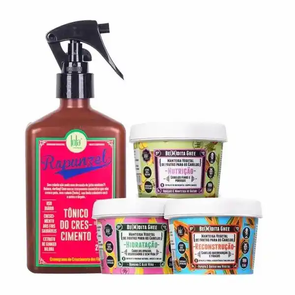 Image from miau promos. 💗🎀: *🛍️ 40% OFF!*  Lola Kit Bemdita Ghee 3 Itens + Tonico de Crescimento ...
