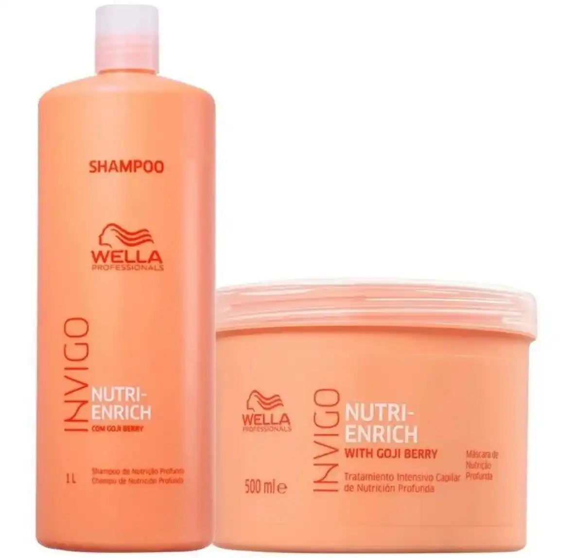 Image from miau promos. 💗🎀: *🛍️ 47% OFF!* Kit Wella Nutri Enrich - Shampoo 1000ml + Máscara 500m...