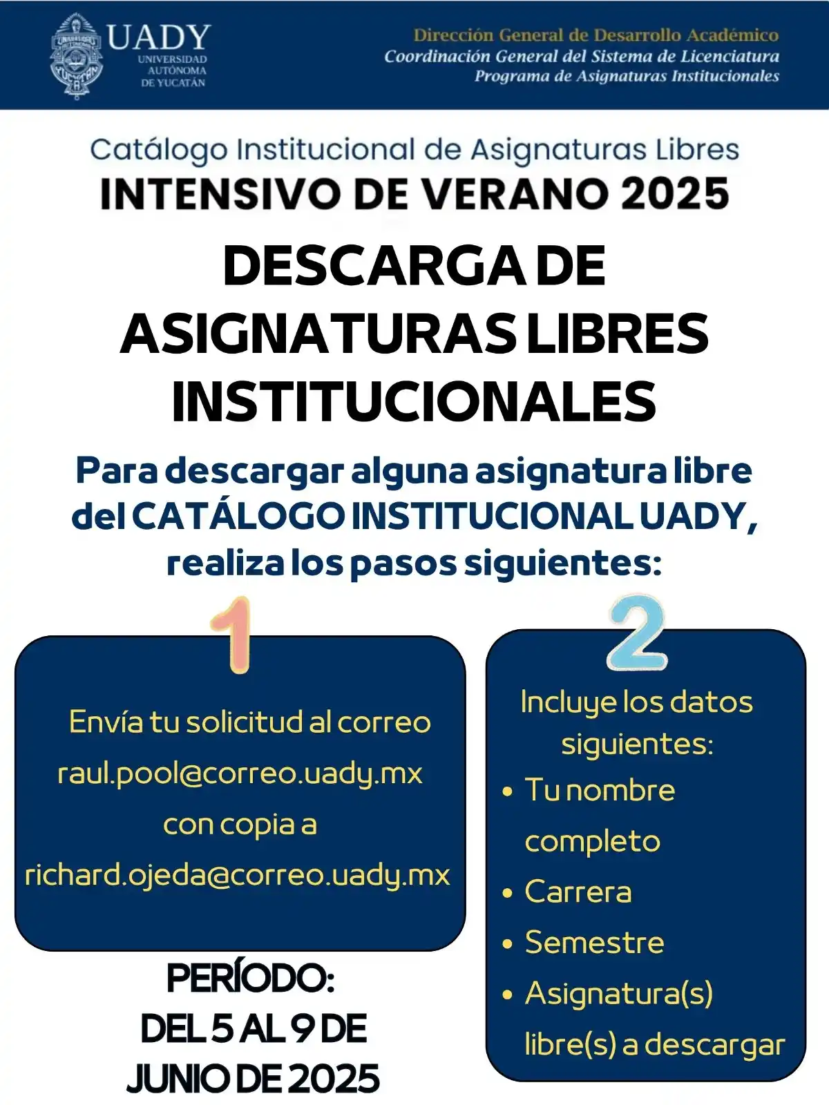 Image from fca.uady: Al alumnado: Compartimos la siguiente información de la UADY, acerca d...