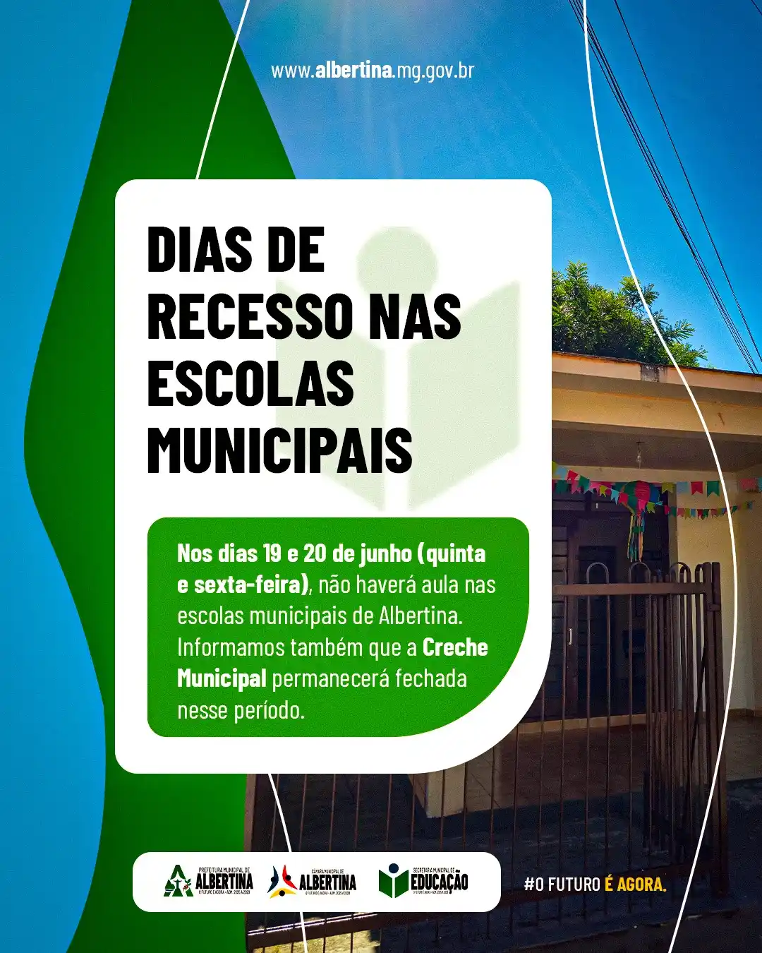 Image from Prefeitura De Albertina/MG: 📌 Comunicado da Secretaria Municipal de Educação Informamos que nos ...