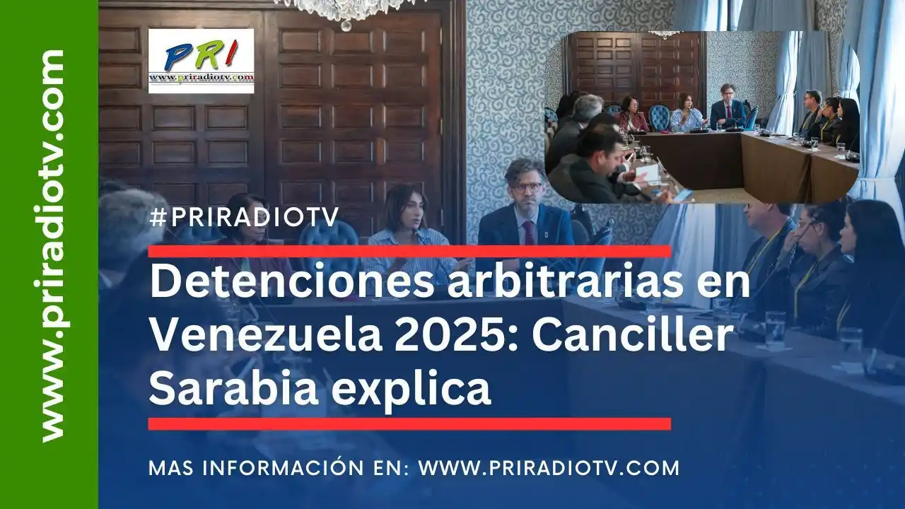 Image from Priradiotv.com: 📢 Detenciones arbitrarias en Venezuela 2025.   La canciller Laura Sar...