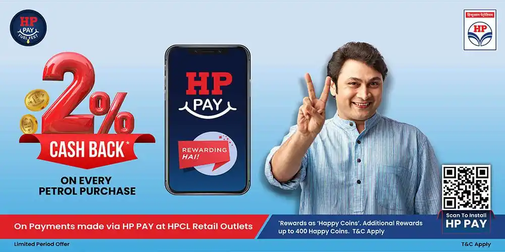 Image from Do Baniye: How we got 14%+ rewards on our fuel spend today?  HP Pay is offering 2...
