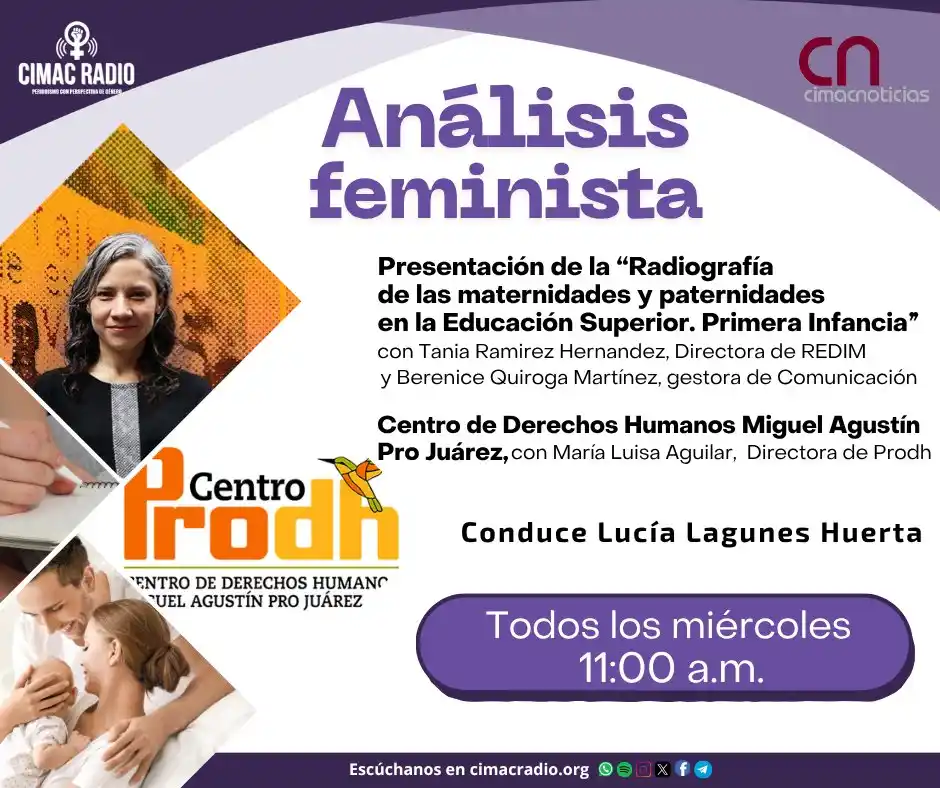 Image from Cimacnoticias: Hoy, en Análisis Feminista 💻♀️. Nos acompaña María Luisa Aguilar, qui...