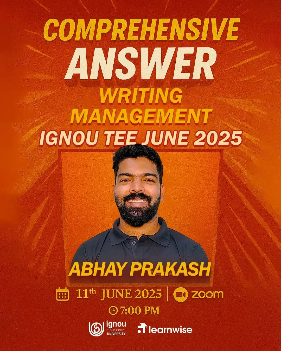Image from Learnwise: *🖋️ IGNOU ExamReady 2025 | Session 3 🖋️*  📑 Comprehensive Answer Wr...