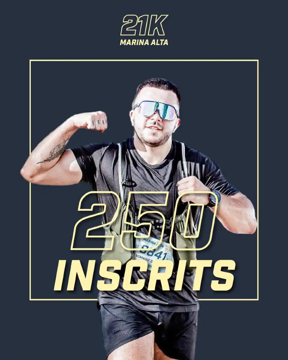 Image from Esports Dénia: 🚨 JA SOM 250 INSCRITS! 🎽 La 21K Marina Alta agafa ritme 🏃♂️🔥 📆 ...