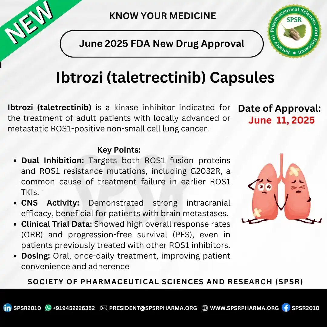 Image from INTERNATIONAL JOURNAL OF PHARMACEUTICAL SCIENCES AND RESEARCH: 🫁 June 2025 FDA DRUG APPROVAL:  Ibtrozi (taletrectinib) – A Targeted ...