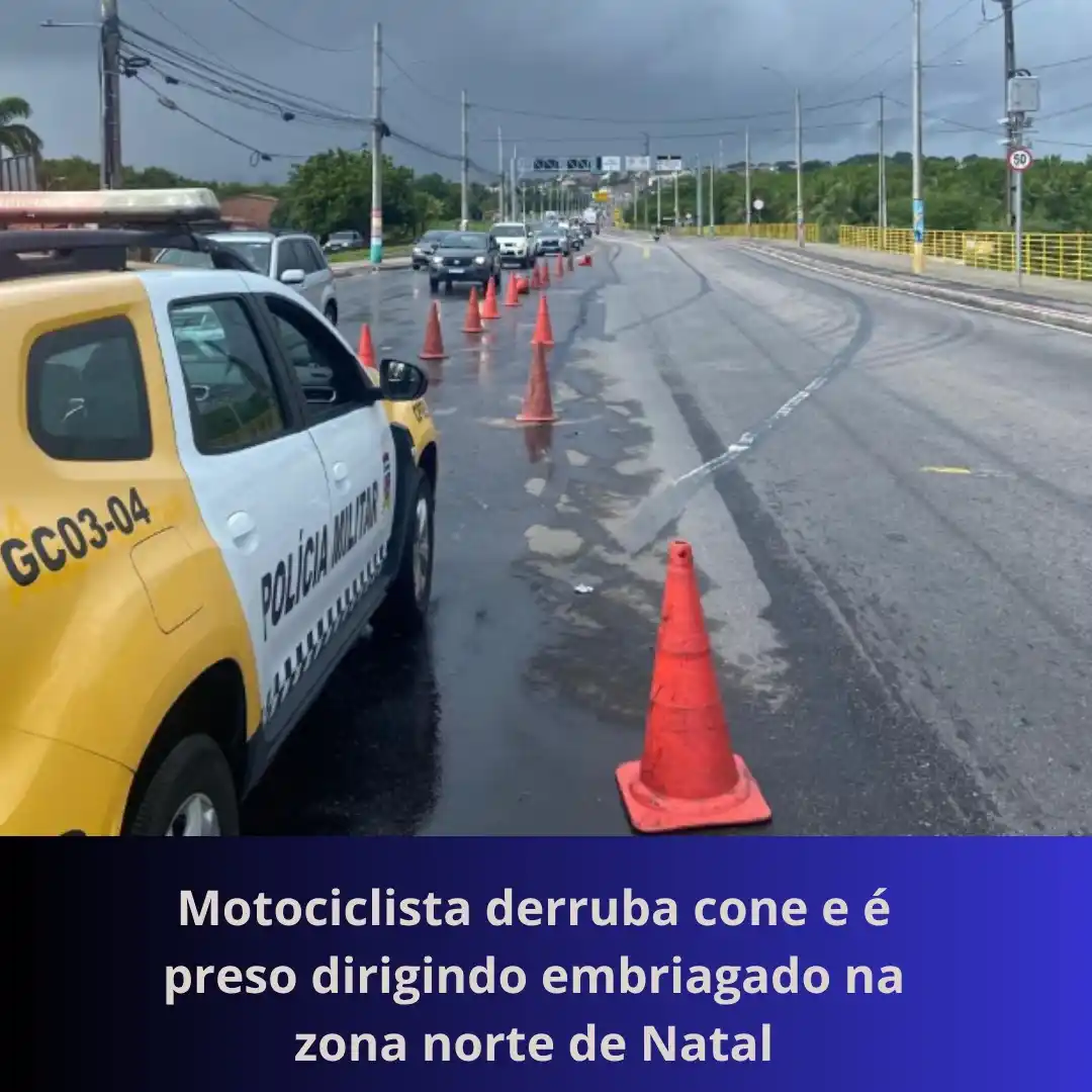 Image from Blogdeassis - Notícias: *Motociclista derruba cone e é preso dirigindo embriagado na zona nort...