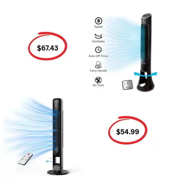 Image from #1 Deals in USA | Network of Indians in America : *NFTIGB Tower Fan, Oscillating Bladeless Floor Fan* Actual Price: $102...
