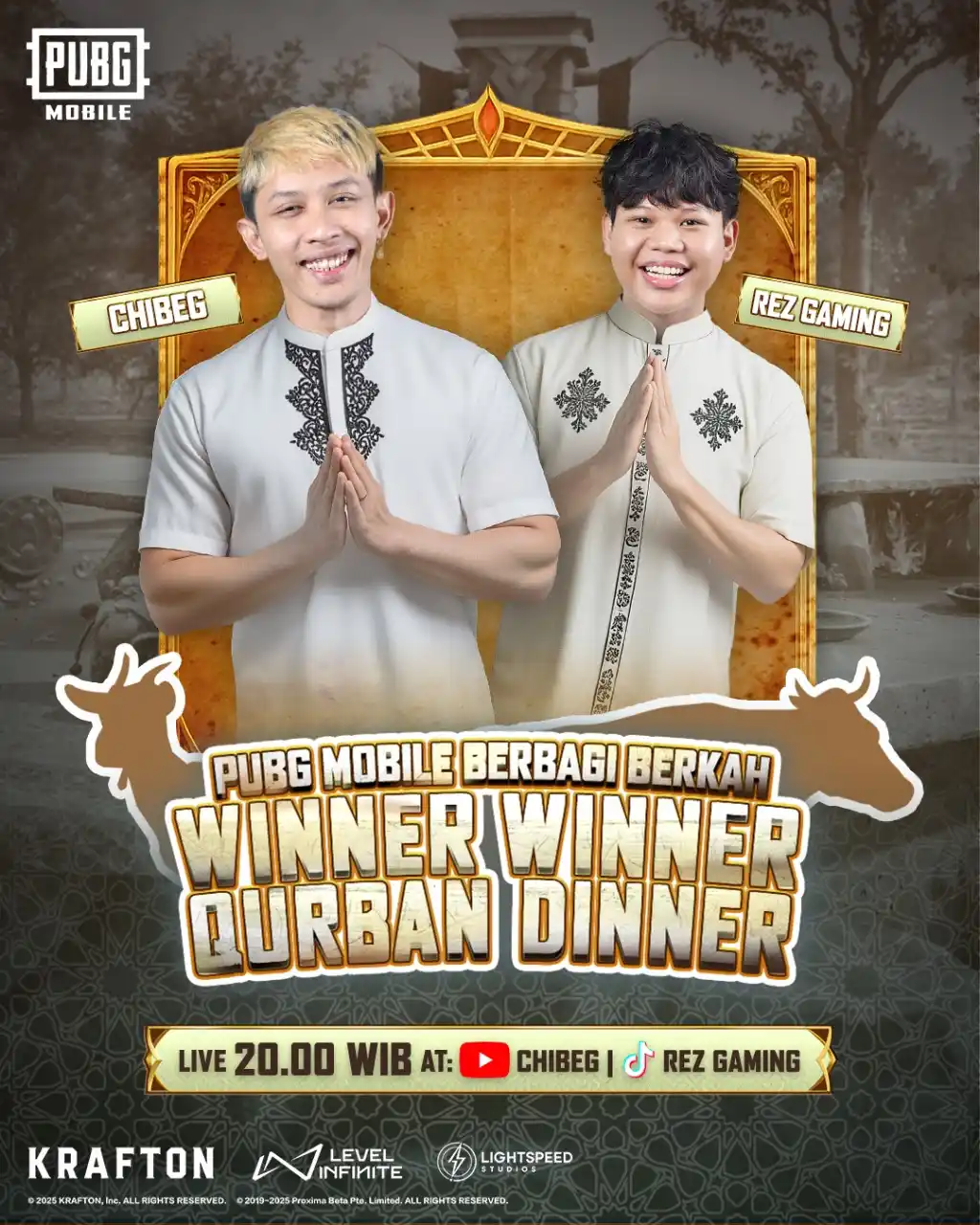 Image from PUBG MOBILE Indonesia: PUBG MOBILE Kembali Berbagi Berkah! Yuk gabung sama Chibeg dan Rez unt...