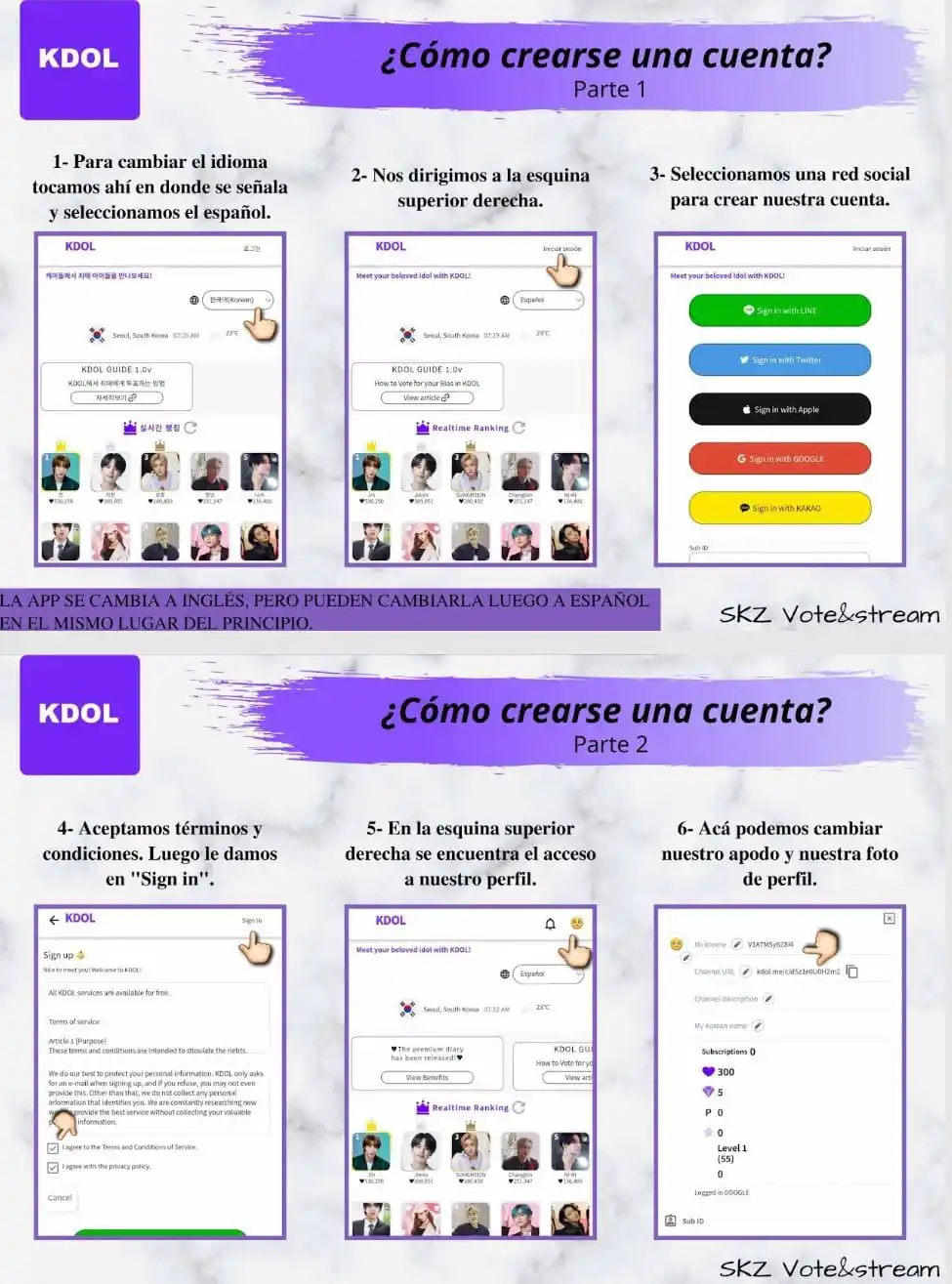 Image from ¤ (¯´☆✭.¸_)¤ Info SKZ vote & stream ¤(_¸.✭☆´¯) ¤: ⭐RECORDATORIO 📱 KDOL No te olvides de recolectar tus 💜 diarios para...