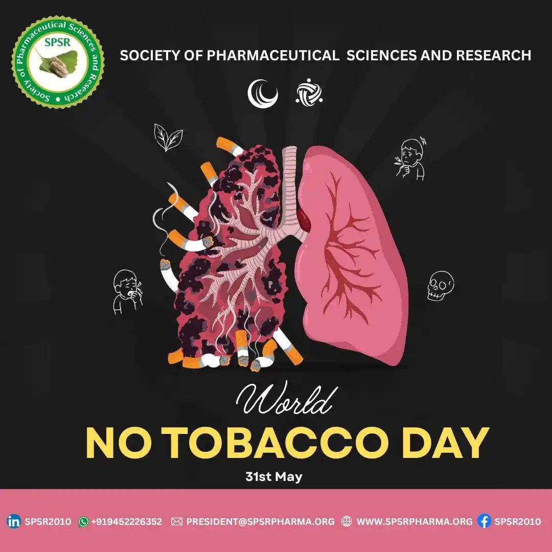 Image from INTERNATIONAL JOURNAL OF PHARMACEUTICAL SCIENCES AND RESEARCH: 🚬❌Say NO to Tobacco – Save Lives, Save Future! ❌🚬  🔺Every year, Wor...