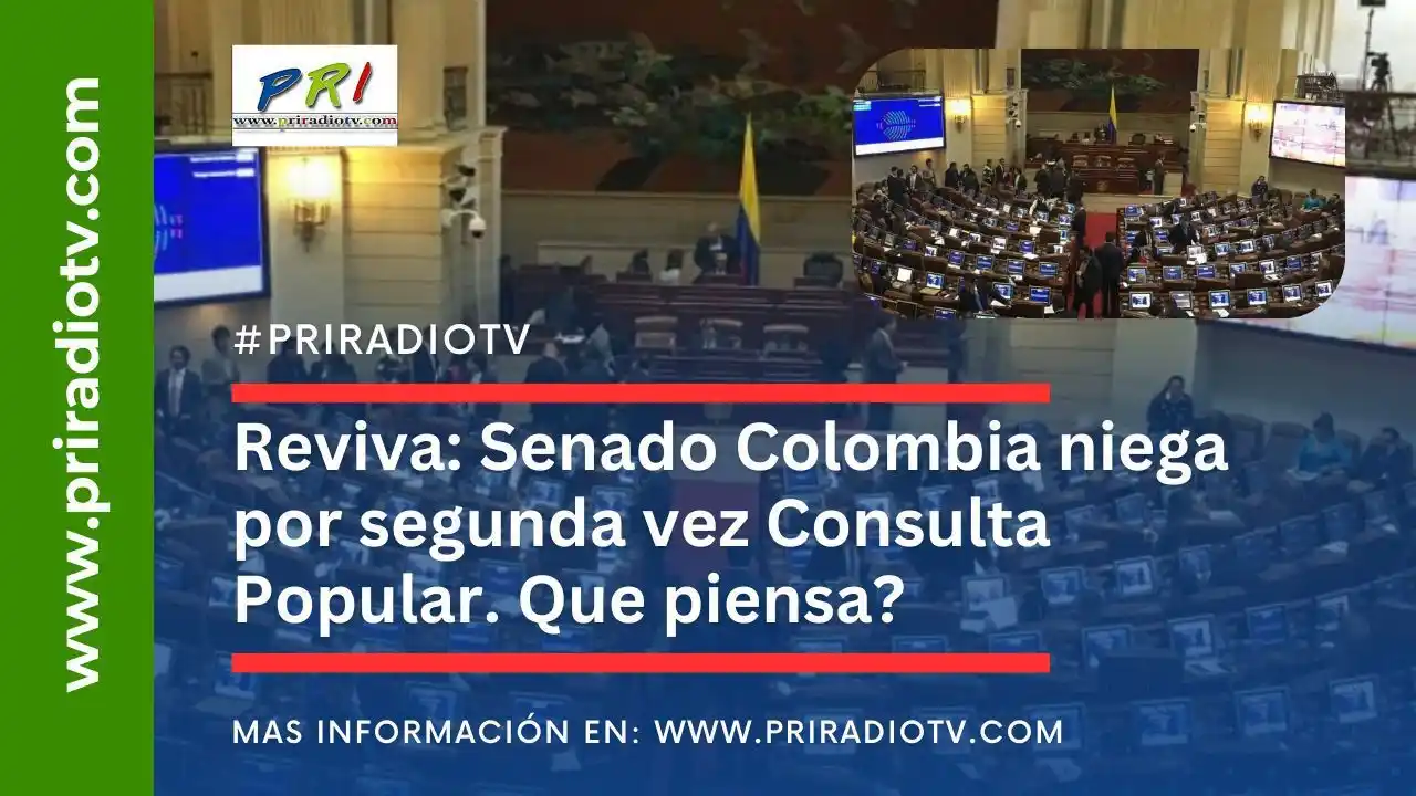 Image from Priradiotv.com: Senado Colombia niega por segunda vez Consulta Popular. ¿Qué piensa? P...