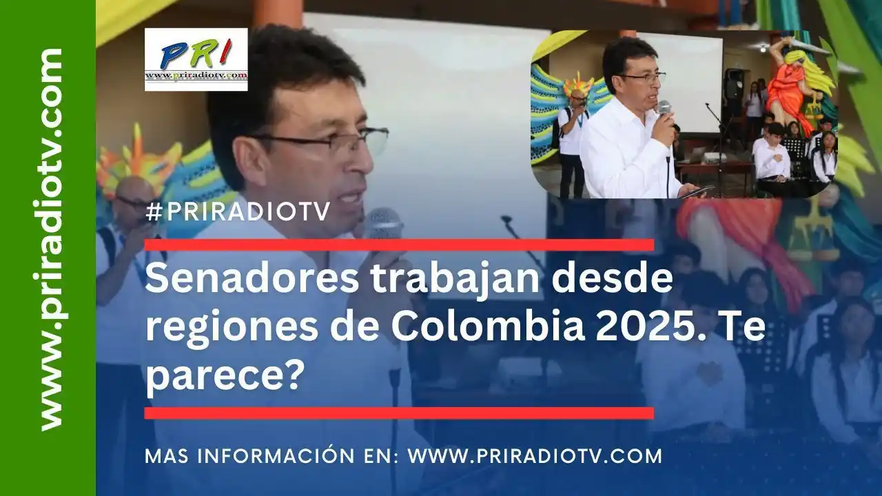 Image from Priradiotv.com: 📍 Senadores trabajan desde regiones de Colombia 2025. ¿Te parece?  En...