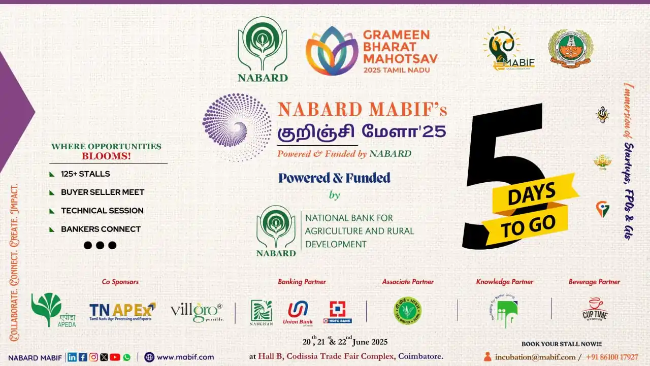 Image from Madurai Agri Business Incubation Forum (MABIF): *The Countdown Begins: 05 Days to "Grameen Bharat Mahotsav’ 2025 (குறி...