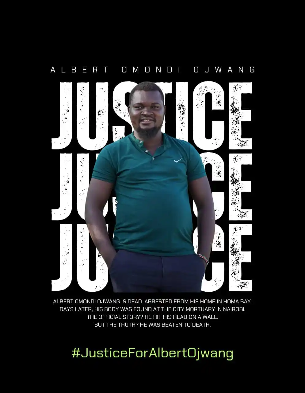 Image from Kenya Ni home {X news}: They have killed someone's only son and we cannot let them walk away w...