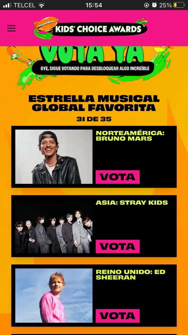 Image from ¤ (¯´☆✭.¸_)¤ Info SKZ vote & stream ¤(_¸.✭☆´¯) ¤: 🗳️⭐VOTACIÓN → Kids Choice Awards 2025 📱Web 🗓️2025.05.15 12:00:00am~...