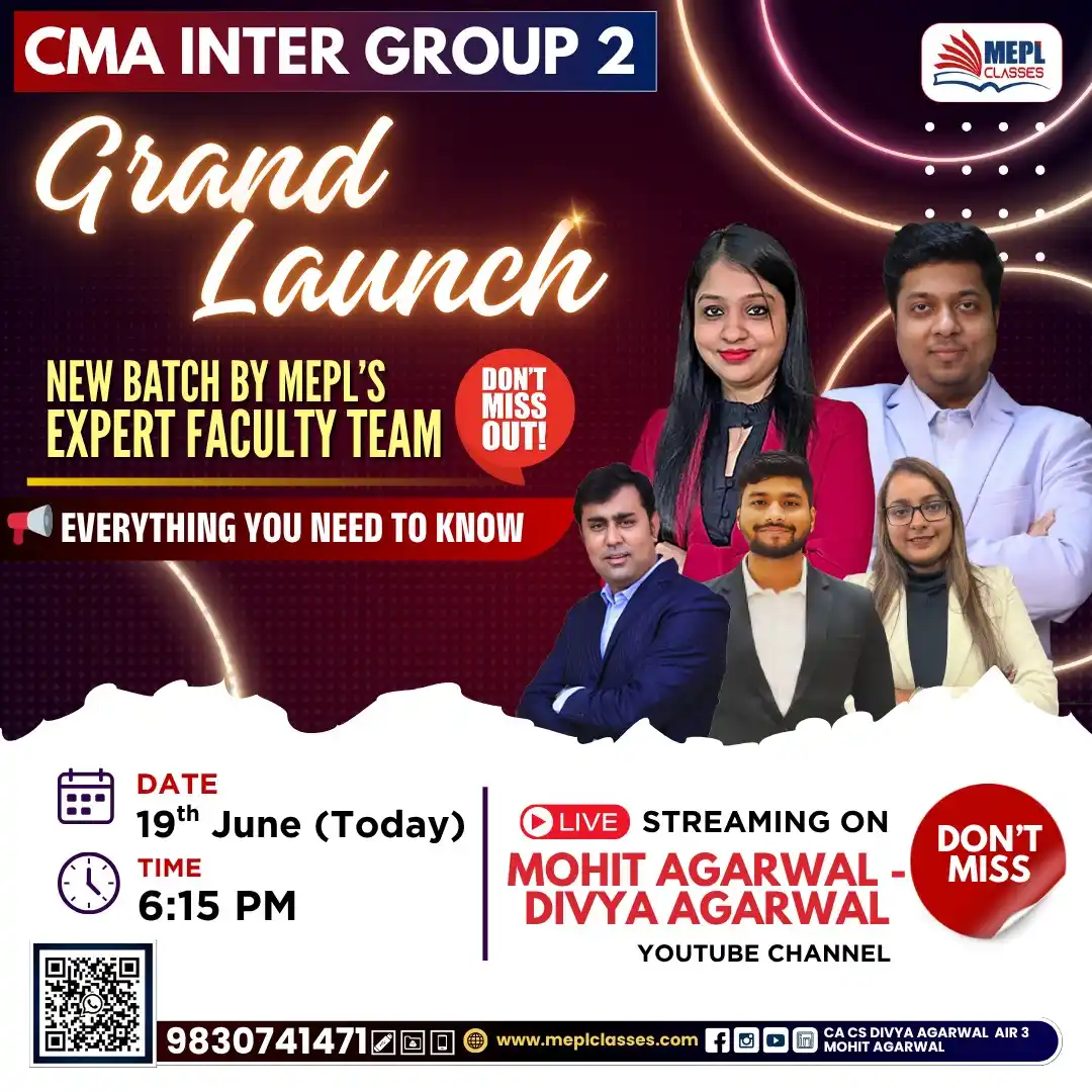 Image from MEPL CLASSES: *🚨 Big Announcement For CMA Aspirants! 🚨* *💥 Grand Launch Of CMA In...
