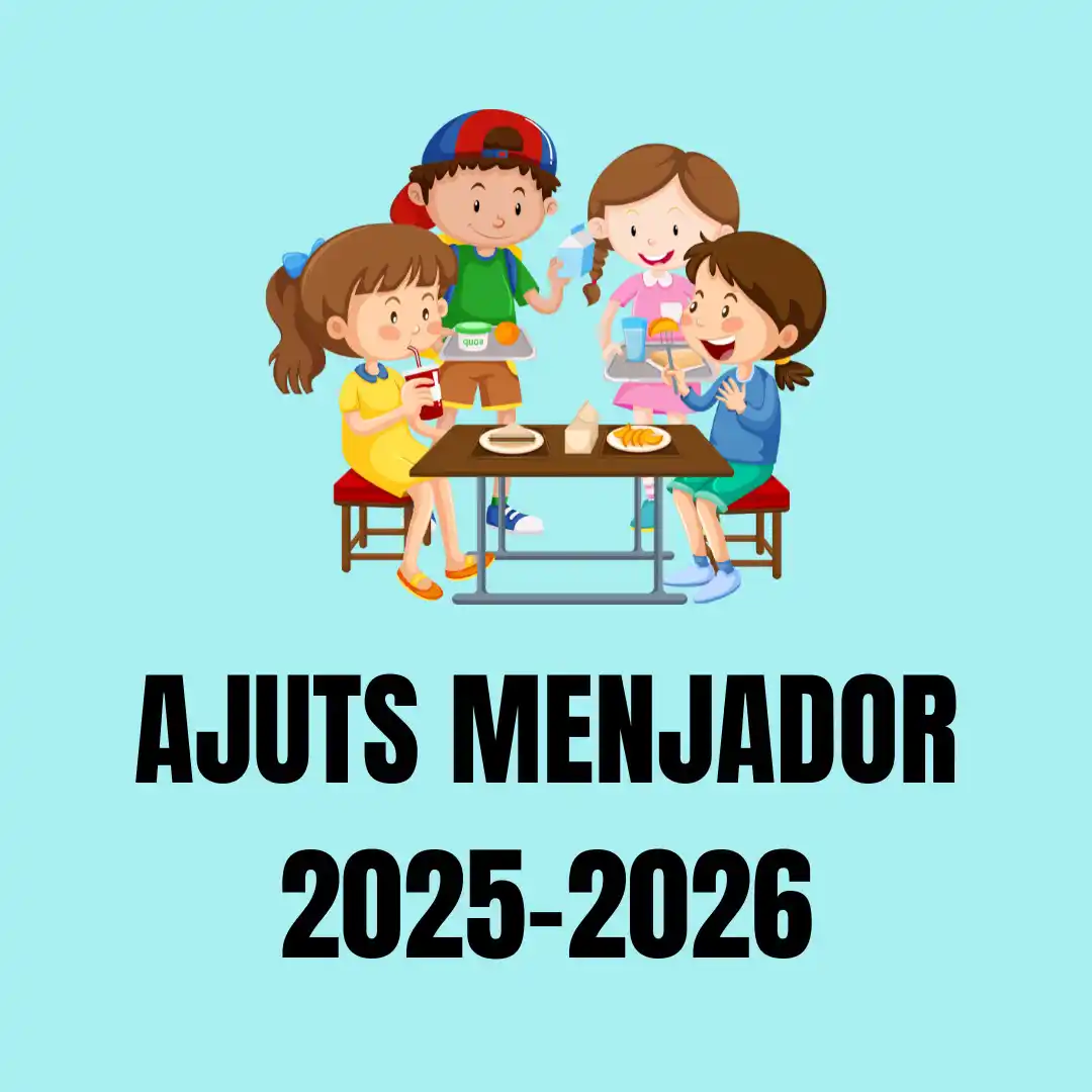 Image from Ajuntament de Campins: 📌 *Convocatòria ajuts menjador escolar curs 2025/2026* ⚠️ Sol·licitu...