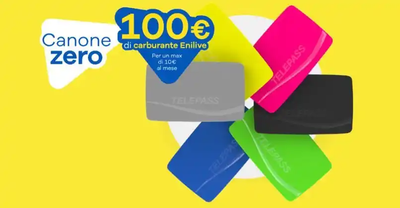 Image from scontOmaggio: Grande promo Telepass: canone azzerato + 100€ in buoni carburante (e p...