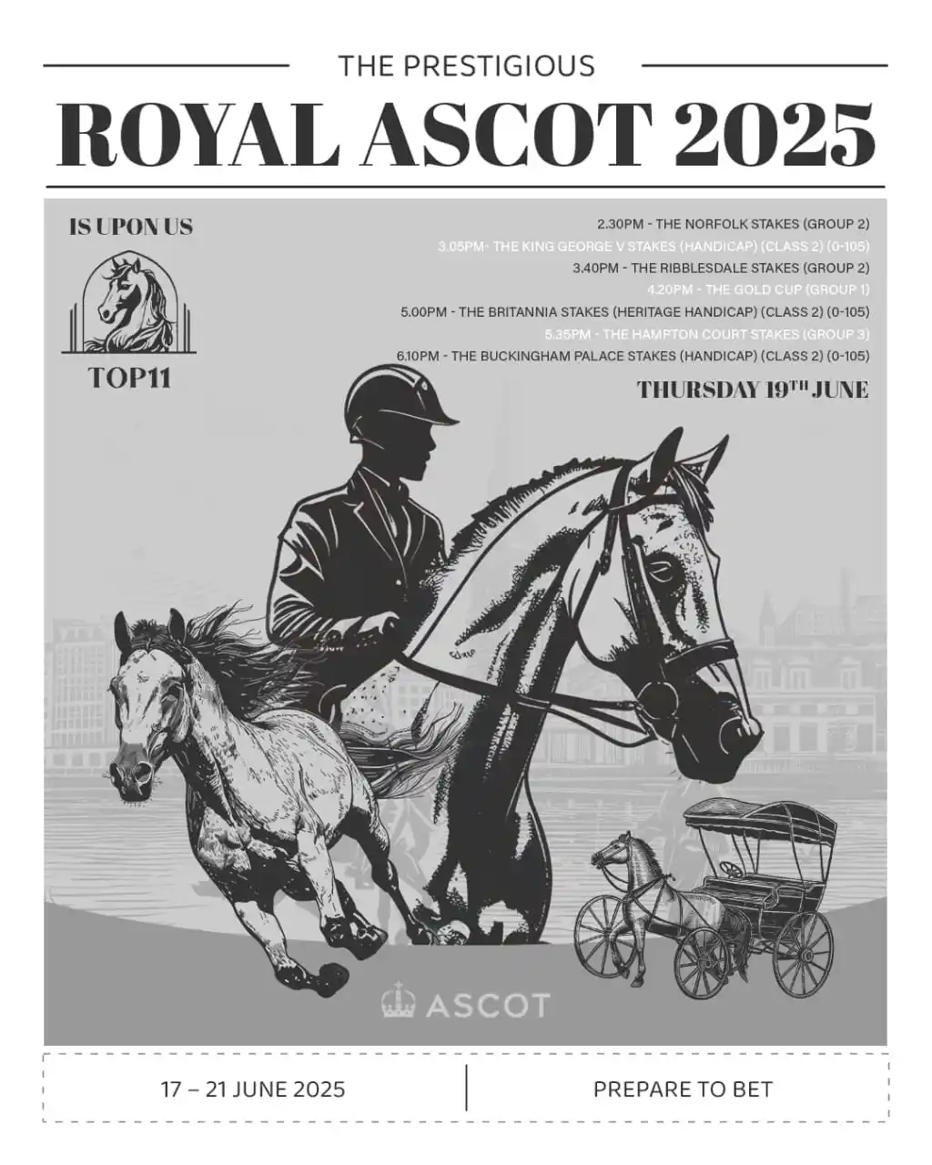 Image from Top11 India🇮🇳: Hats on, bets ready! 👑✨ Day 3 of Royal Ascot 2025 is all about fashi...