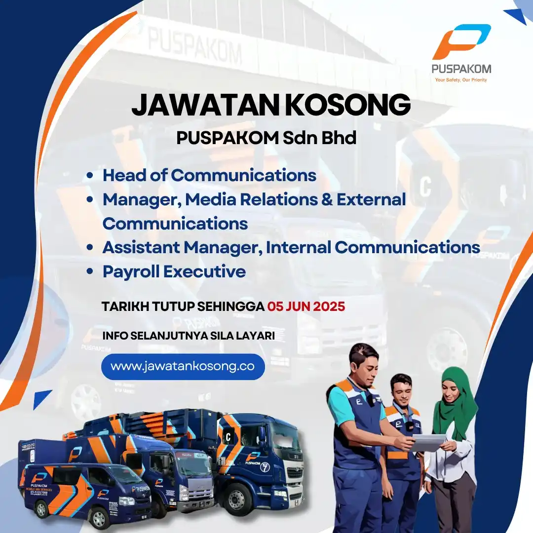 Image from Jawatan Kosong Terkini: Jawatan kosong terkini di PUSPAKOM Sdn Bhd. Tarikh tutup permohonan se...