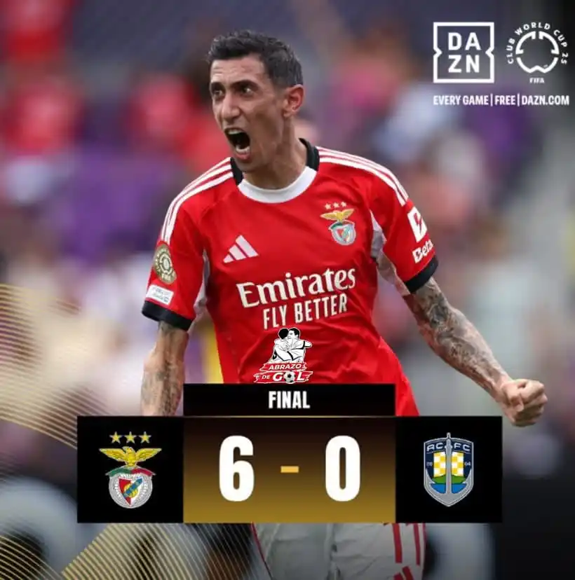 Image from 🏆⚽️ ABRAZO DE GOL 2025 ⚽️🏆: 🦅 LAS ÁGUILAS QUIEREN 8VOS  🔝 Benfica cumplió con su tarea, goleó a ...