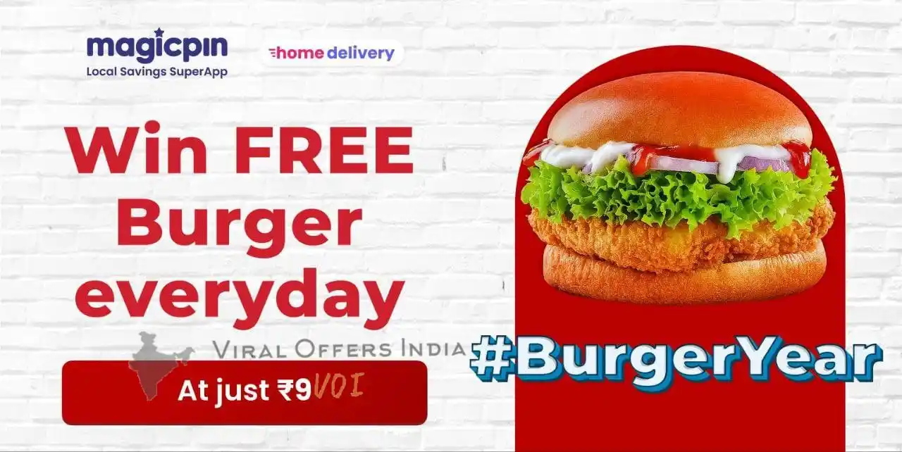 Image from Viral Offers India: Magicpin Offer : Get Wendy’s Free Burgers Everyday (Register for ₹9)  ...