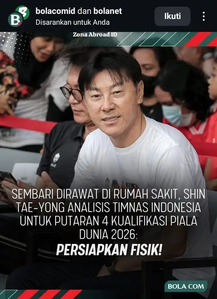 Image from Portal Video and News: 🚨Mantan pelatih terbaik Timnas Indonesia, Shin Tae-Yong berikan pesan...