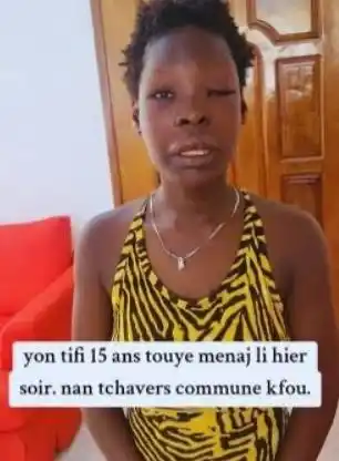 Image from 7️⃣7️⃣INFOS⚠️🆘🚨 (46543650): *Nan Zone Kafou Gen Yon Tifi Ki gen 15 ans, li gentan prezante neg kay...