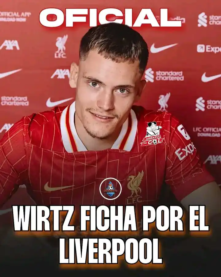 Image from 🏆⚽️ ABRAZO DE GOL 2025 ⚽️🏆: ✅ *OFICIAL* 📜 El Liverpool ficha a Florian Wirtz por 150 millones de...