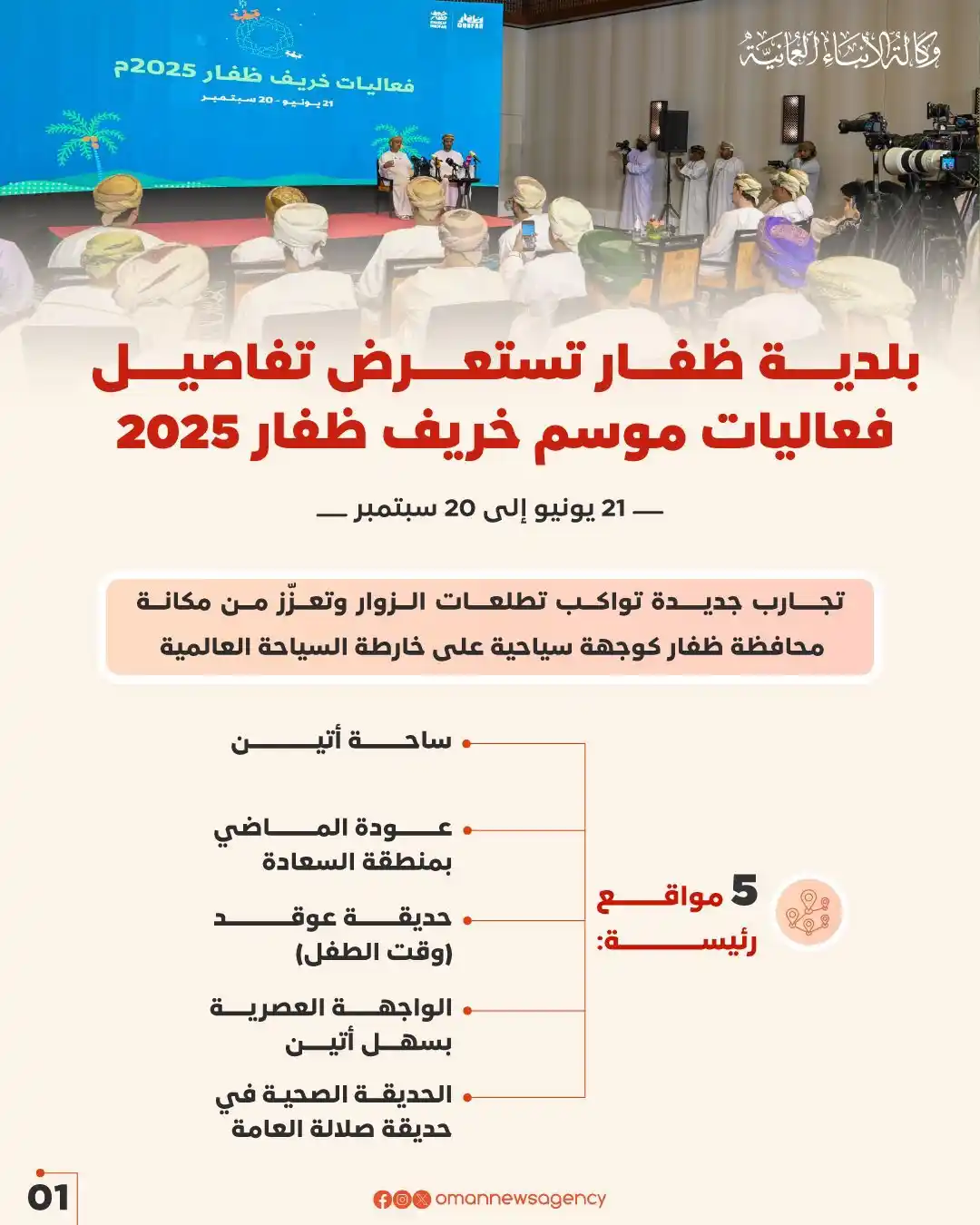 Image from سوالف عُمانية: 🇴🇲 المواقع الرئيسية لفعاليات خريف ظفار 2025 : - ساحة أتين - عودة...