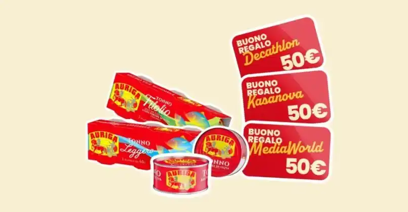 Image from scontOmaggio: Proviamo a vincere gratis box di tonno Auriga e gift card MediaWorld, ...