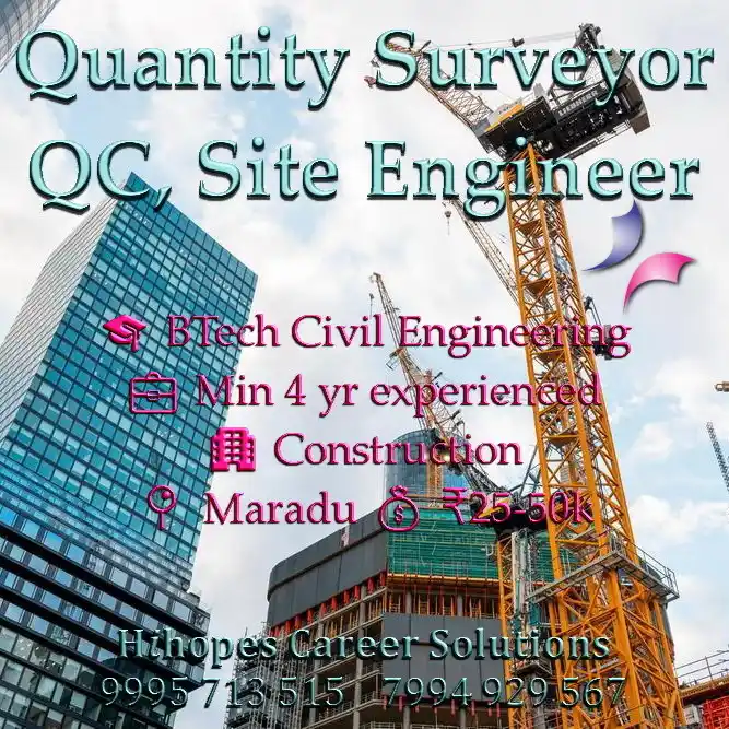 Image from Cochin Jobs ~ Hihopes Career Solutions: Site Engineer, QC Engineer <a class="text-blue-500 hover:underline cur...