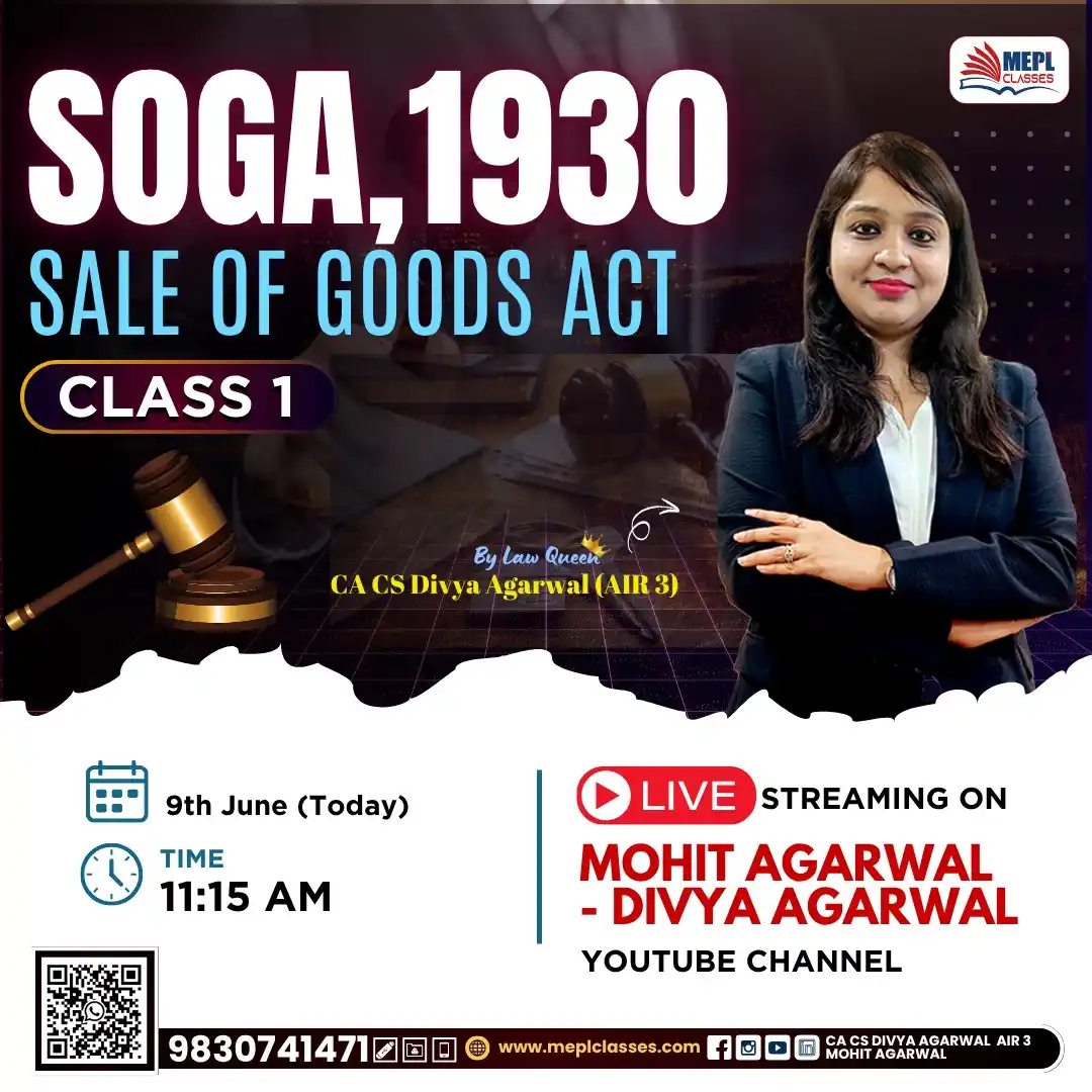 Image from MEPL CLASSES: *📣SOGA 1930 - Class 1️⃣For CA/CMA Foundation & CMA INTER/CS Executive...