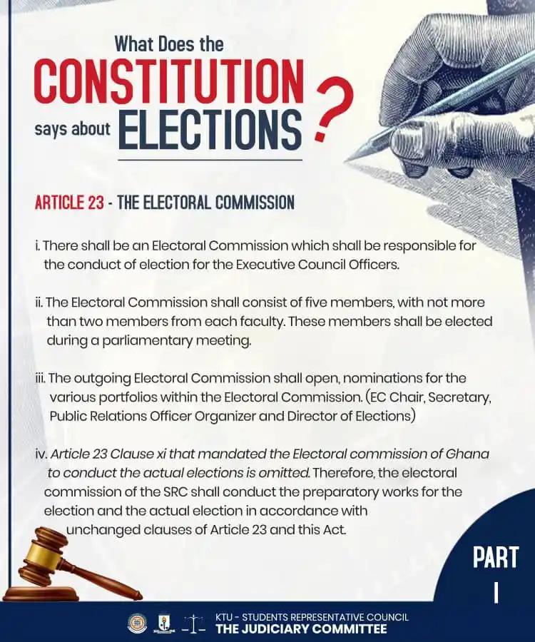 Image from VOICE OF KTU: *YOUR GUIDE TO THE ELECTORAL       COMMISSION* *KICKOFF* 🗳️👍 ▬▬▬▬▬▬▬...