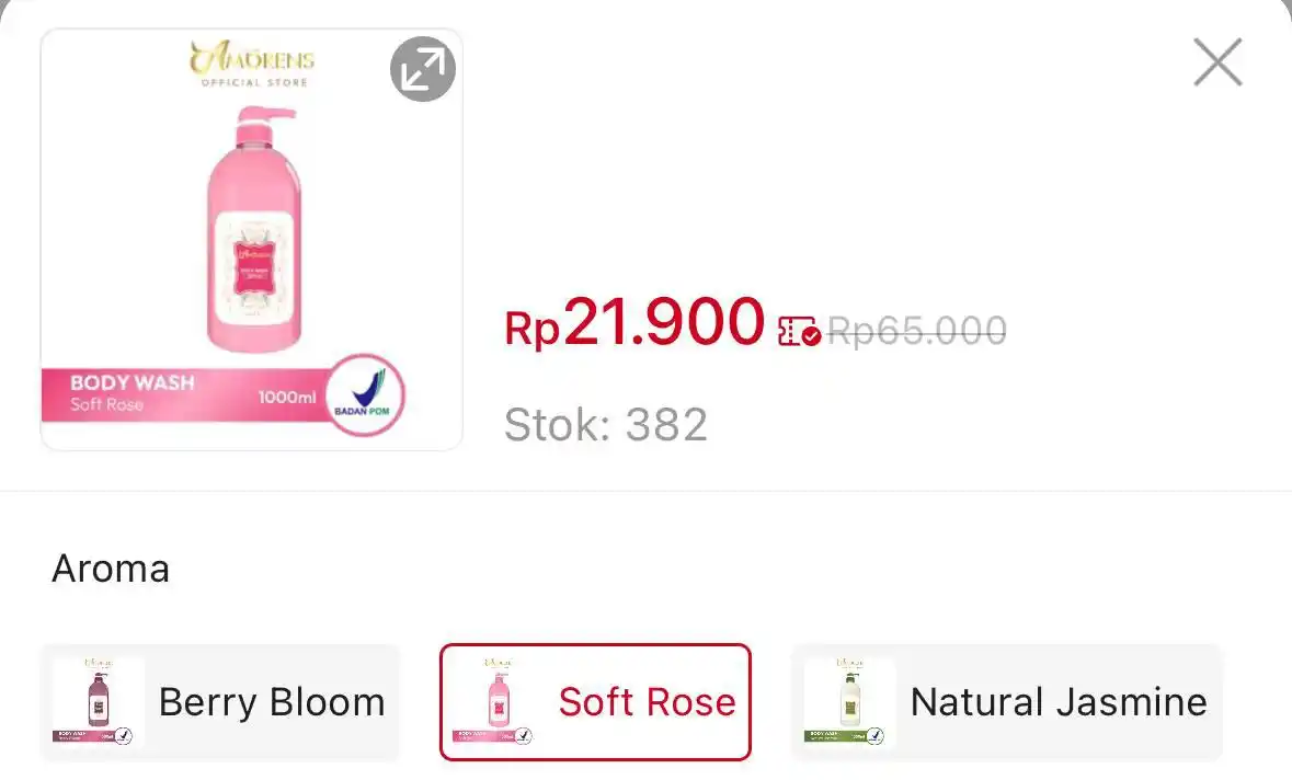 Image from PROMO SHOPEE DAN SHOPEEFOOD 🧡: AMORENS Body Wash BPOM 1000ml https://s.shopee.co.id/7KlMgJ158O?share...