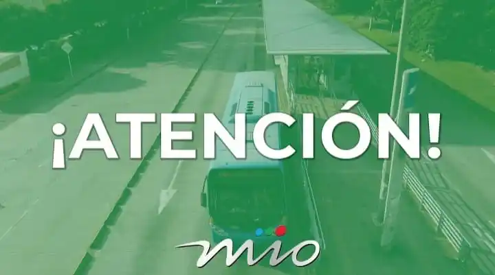 Image from MIO: ⚠️ATENCIÓN⚠️  Se presenta *desvío* de la ruta MIO *A44B* 🚌 debido a c...