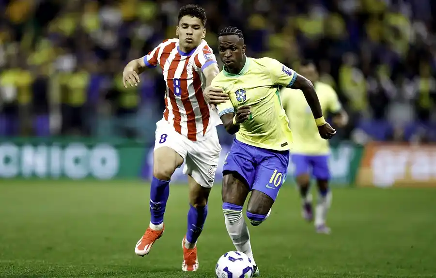 Image from Se Liga Barreiras - Notícias do Oeste Baiano: *BRASIL VENCE O PARAGUAI E GARANTE VAGA NA COPA DE 2026* _Com gol de V...