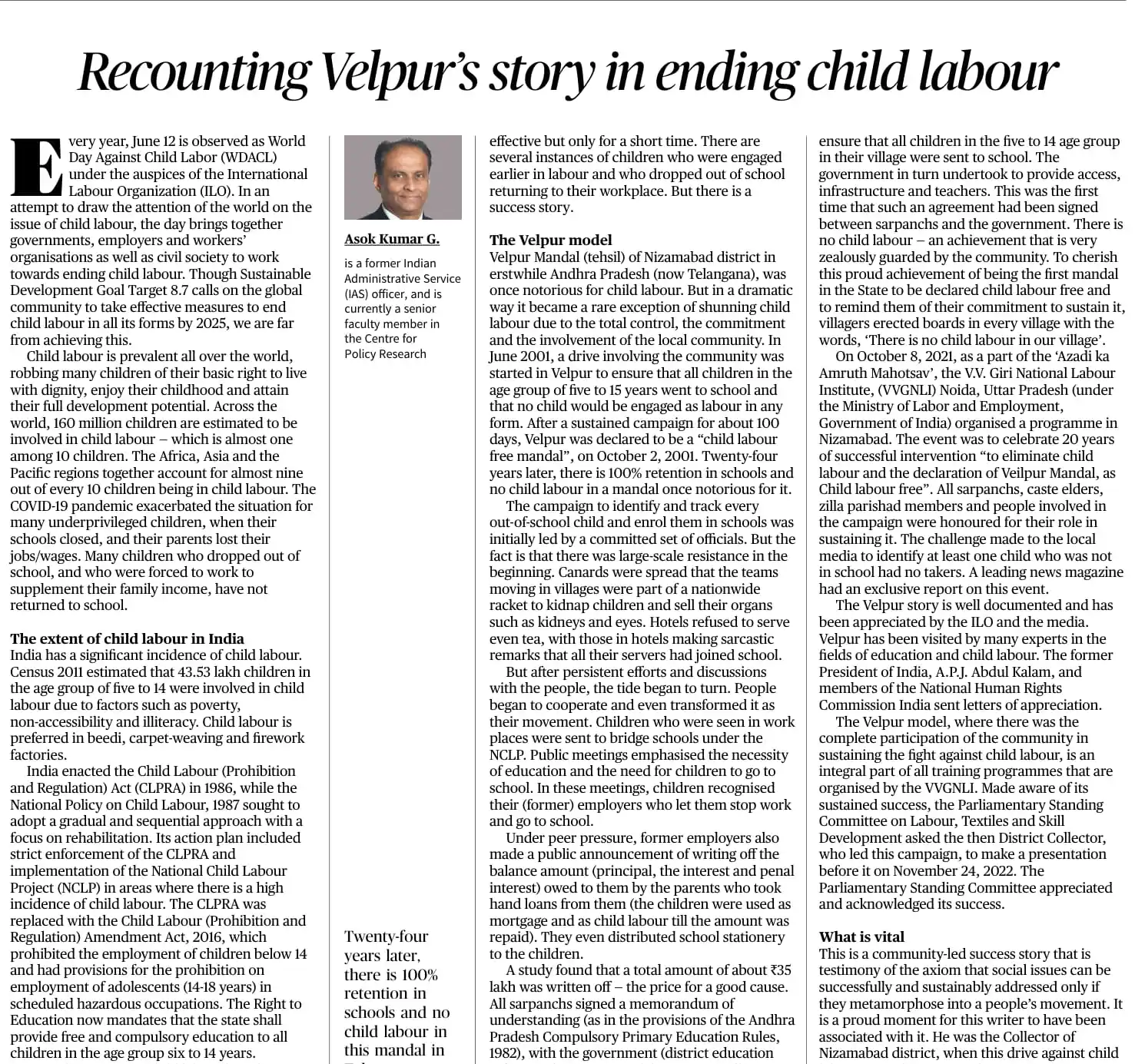 Image from Legal Information by Sewadar Sunny Sachdeva: Context: June 12 is celebrated as World Day against child labour. SDG ...